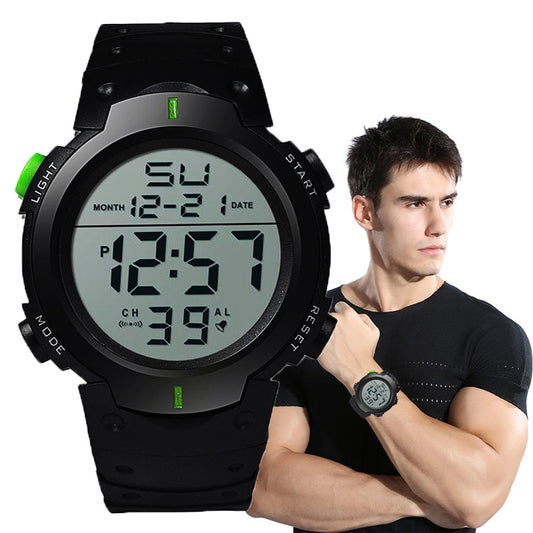 Men Sport LED Watches Top Brand Men Digital Clock Multi-Functional Rubber Man Fitnes Athlete Timekeeping Clocktop Reloj