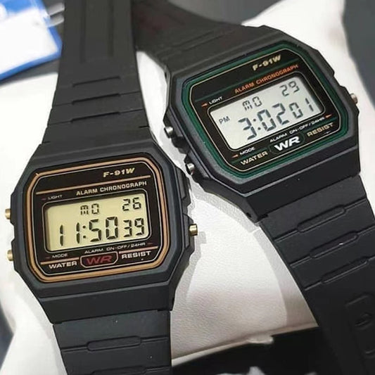 LED Clocktop Waterproof Sports Watch Men's F91W Silicone Strap Women's Watch Vintage Silicone Strap Lovers Sports Watch